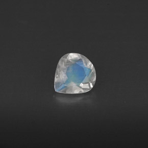 Pedra da lua arco-íris branco natural 0,26ct, transparente, transparente/translúcido