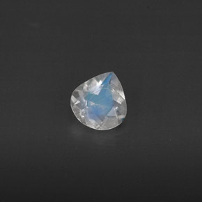 Pedra da lua arco-íris branco natural 0,26ct, transparente, transparente/translúcido