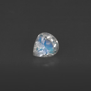 Pedra da lua arco-íris branco natural 0,32ct, transparente, transparente/translúcido