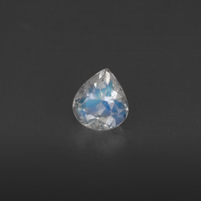 Pedra da lua arco-íris branco natural 0,32ct, transparente, transparente/translúcido