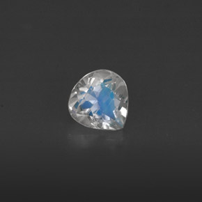 Pedra da lua arco-íris branco natural 0,40ct, transparente, transparente/translúcido
