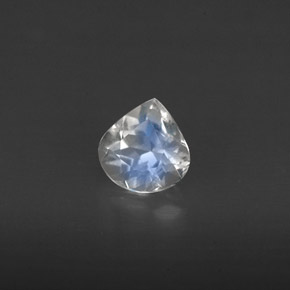 Pedra da lua arco-íris branco natural 0,34ct, transparente, transparente/translúcido