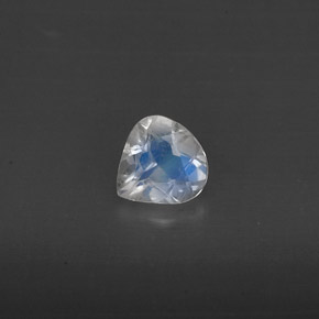 Pedra da lua arco-íris branco natural 0,30ct, transparente, transparente/translúcido