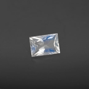 Pedra da lua arco-íris branco natural 0,50ct, transparente, transparente/translúcido
