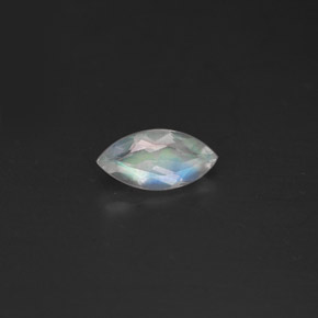 Pedra da lua arco-íris azul natural 0,30ct, transparente, transparente/translúcido