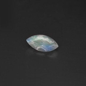 Pedra da lua arco-íris azul natural 0,30ct, transparente, transparente/translúcido