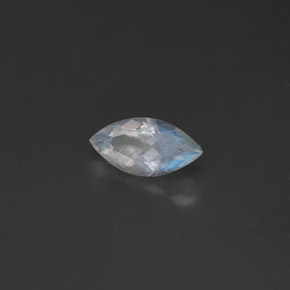 Pedra da Lua Arco-íris Branco azul Natural 0.34ct, Transparente, Transparente/Translúcido