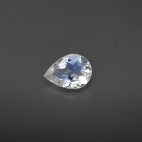 Pedra da lua arco-íris azul natural 0,38ct, transparente, transparente/translúcido