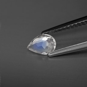 Pedra da lua arco-íris azul natural 0,38ct, transparente, transparente/translúcido