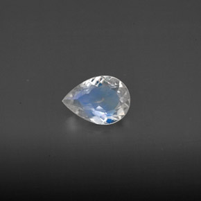 Pedra da lua arco-íris branco natural 0,43ct, transparente, transparente/translúcido