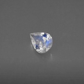 Pedra da lua arco-íris branco natural 0,43ct, transparente, transparente/translúcido