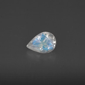 Pedra da lua arco-íris branco natural 0,57ct, transparente, transparente/translúcido