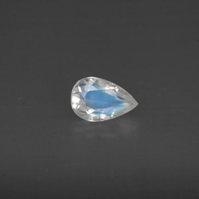 Pedra da lua arco-íris branco natural 0,44ct, transparente, transparente/translúcido