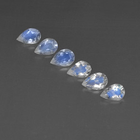 Pedras preciosas de Pedra da Lua Arco-íris Branco azulado natural de  ct, Transparente, Transparente/Translúcido