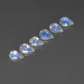 Pedras preciosas de Pedra da Lua Arco-íris Branco azulado natural de  ct, Transparente, Transparente/Translúcido