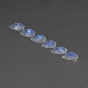 Pedras preciosas de Pedra da Lua Arco-íris Branco azulado natural de  ct, Transparente, Transparente/Translúcido