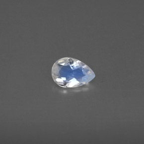 Pedra da lua arco-íris branco natural 0,30ct, transparente, transparente/translúcido