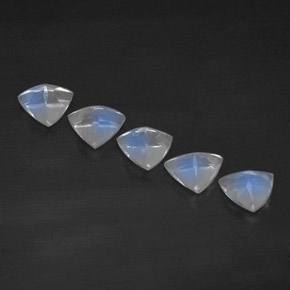 Pedras preciosas de pedra da lua arco-íris branco natural de  ct, transparente, transparente/translúcido