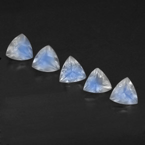 Pedras preciosas de pedra da lua arco-íris branco natural de  ct, transparente, transparente/translúcido