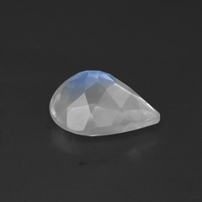 Pedra da lua arco-íris branco natural 0,99ct, transparente, transparente/translúcido
