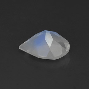 Pedra da lua arco-íris branco natural 0,95ct, transparente, transparente/translúcido