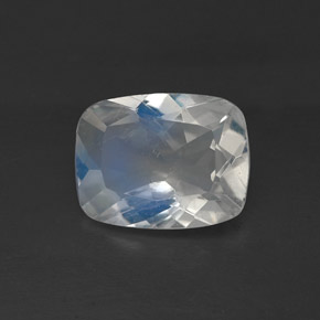 Pedra da lua arco-íris branco natural 1,06ct, transparente, transparente/translúcido