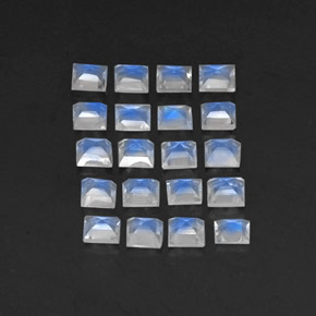 Pedras preciosas de pedra da lua arco-íris branco natural de 2,44 ct, transparente, transparente/translúcido