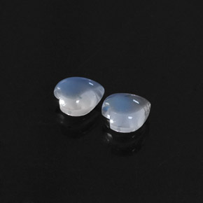 Pedras preciosas de pedra da lua arco-íris branco natural de  ct, formato de coração, transparente