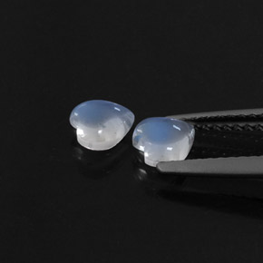 Pedras preciosas de pedra da lua arco-íris branco natural de  ct, formato de coração, transparente