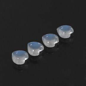 Pedras preciosas de pedra da lua arco-íris branco natural de  ct, formato de coração, transparente