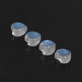 Pedras preciosas de pedra da lua arco-íris branco natural de  ct, formato de coração, transparente