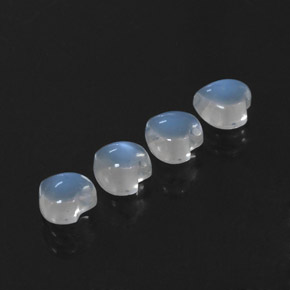 Pedras preciosas de pedra da lua arco-íris branco natural de  ct, formato de coração, transparente