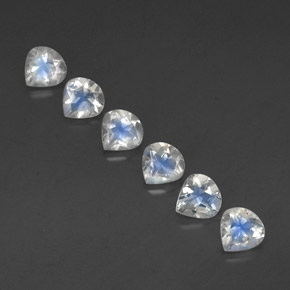 Pedras preciosas de pedra da lua arco-íris branco natural de 2,37 ct, formato de pêra, transparente