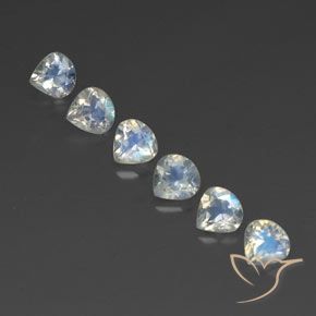 Pedras preciosas de pedra da lua arco-íris branco natural de 2,30 ct, formato de pêra, transparente