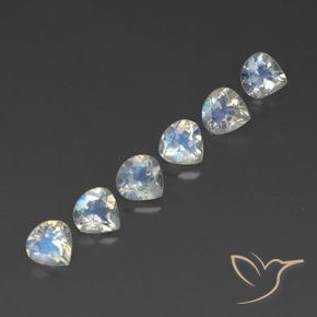 Pedras preciosas de pedra da lua arco-íris branco natural de 2,30 ct, formato de pêra, transparente