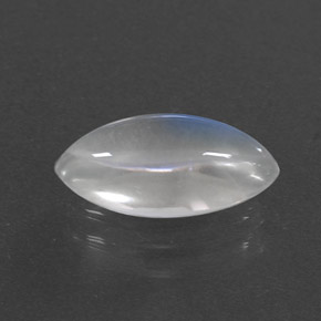 Pedra da lua arco-íris branco natural 1,92ct, marquise, transparente