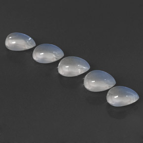 Pedras preciosas de pedra da lua arco-íris branco natural de  ct, formato de pêra, transparente
