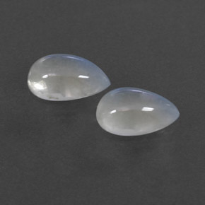 Pedras preciosas de pedra da lua arco-íris branco natural de  ct, formato de pêra, transparente