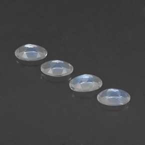 Pedras preciosas de pedra da lua arco-íris branco natural de  ct, corte oval, transparente