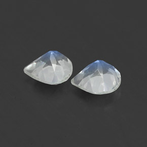 Pedras preciosas de pedra da lua arco-íris branco natural de  ct, formato de pêra, transparente