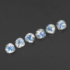 Pedras preciosas de pedra da lua arco-íris branco natural de 1,31 ct, formato de pêra, transparente