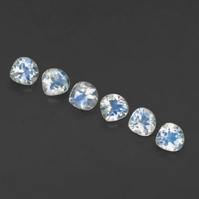 Pedras preciosas de pedra da lua arco-íris branco natural de 1,31 ct, formato de pêra, transparente