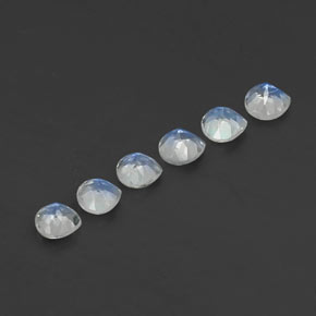 Pedras preciosas de pedra da lua arco-íris branco natural de 1,31 ct, formato de pêra, transparente