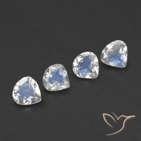 1.36ctw Natural Branco azulado Pedra da Lua Arco-Íris, Formato de pêra, Transparente