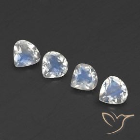 Pedras preciosas de Pedra da Lua Arco-Íris Branco azulado natural de 1.36 ct, Formato de pêra, Transparente