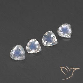 Pedras preciosas de Pedra da Lua Arco-Íris Branco azulado natural de 1.37 ct, Formato de pêra, Transparente