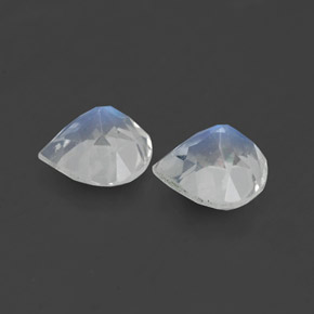Pedras preciosas de pedra da lua arco-íris branco natural de  ct, formato de pêra, transparente