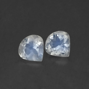 Pedras preciosas de pedra da lua arco-íris branco natural de  ct, formato de pêra, transparente