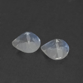 Pedras preciosas de pedra da lua arco-íris branco natural de  ct, formato de pêra, transparente