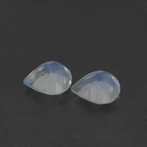 Pedras preciosas de pedra da lua arco-íris branco natural de  ct, formato de pêra, transparente